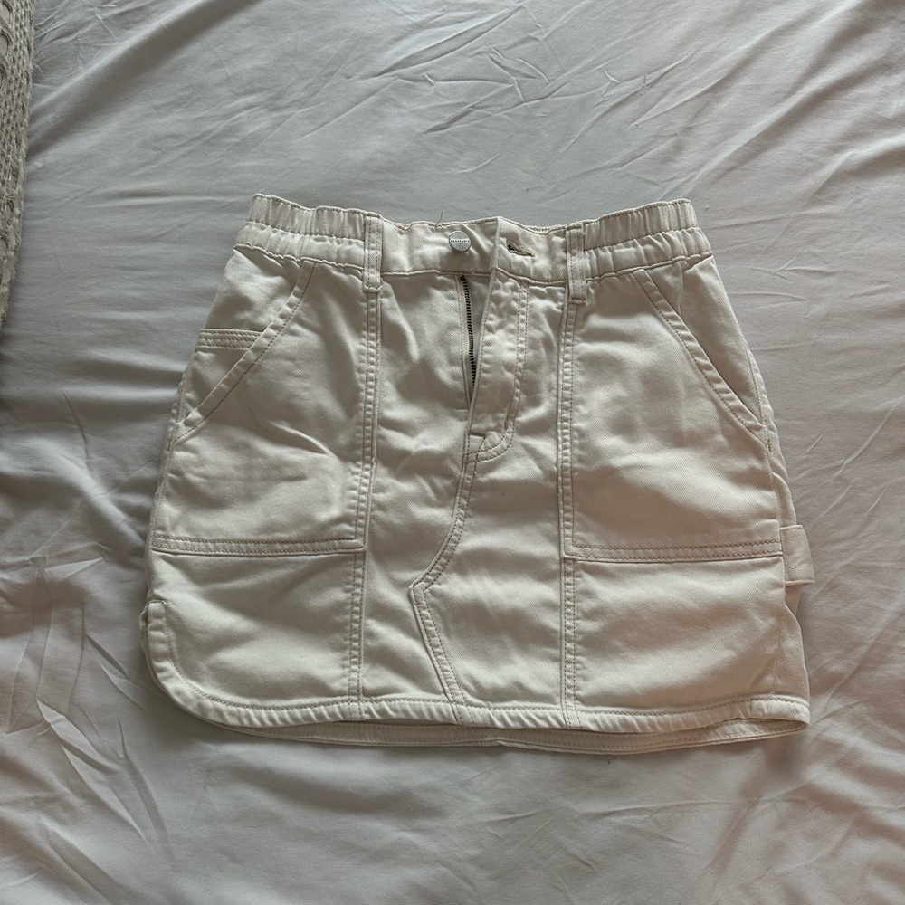 Sanctuary Denim Cream Utility Mini Skirt